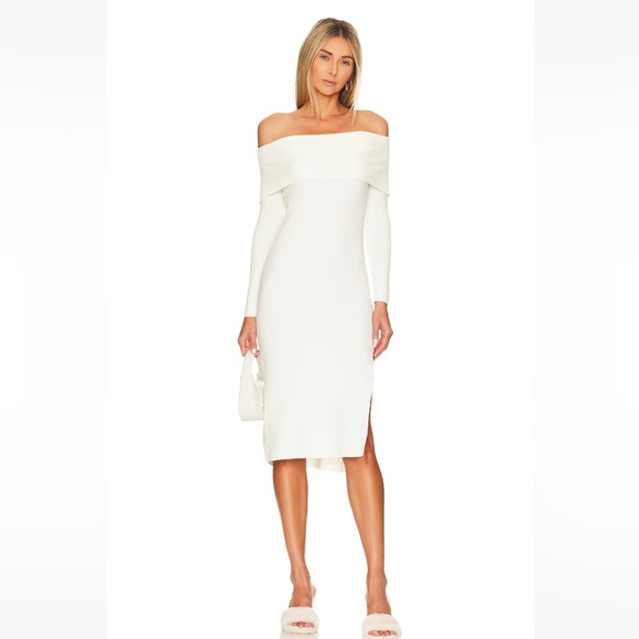 Steve Madden Francesca Midi Dress in Pristine Ivory - Revolve - Picture 1 of 3